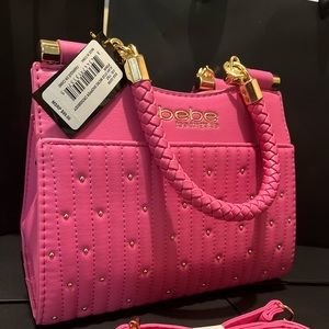 ALIAH STUD  MICRO SHOPPER CROSSBODY   PINK
